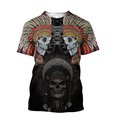 Native Skull 3D All Over Printed Hoodie Shirts For Men And Women MH09122003