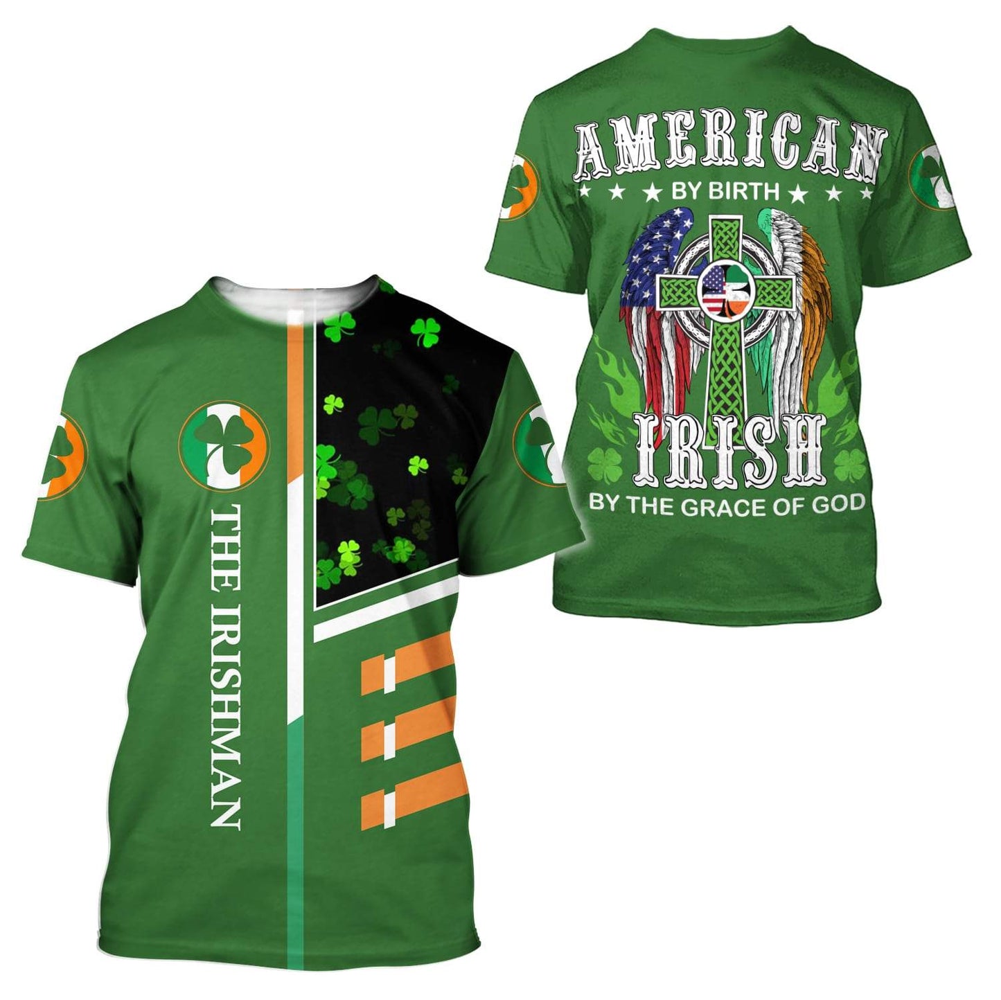 3D All Over Printed  Irish- American St Patrick Day Unisex Shirts