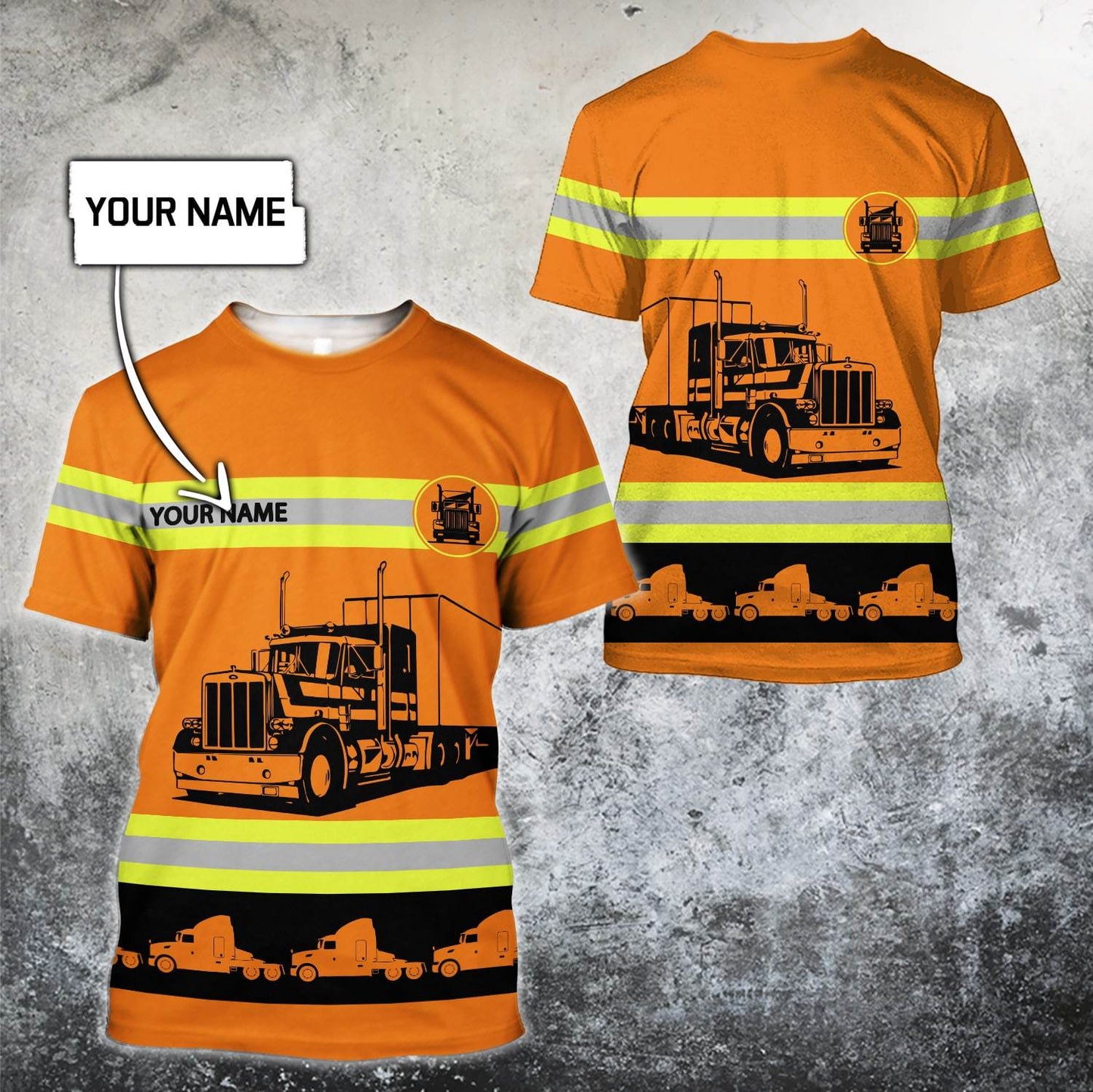 Personalized Name Trucker 3D All Over Printed Shirts For Men and Women