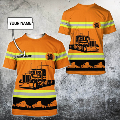 Personalized Name Trucker 3D All Over Printed Shirts For Men and Women