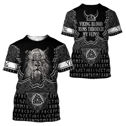 Lion Viking 3D All Over Printed Unisex Shirt