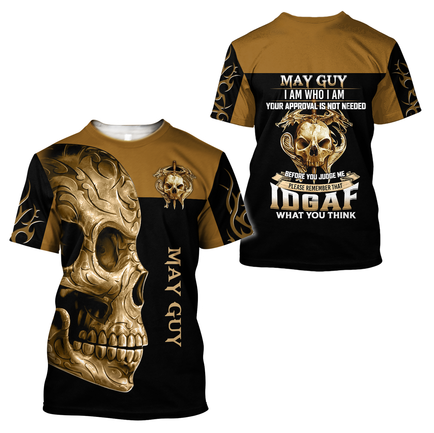May Guy Skull 3D All Over Printed Hoodie