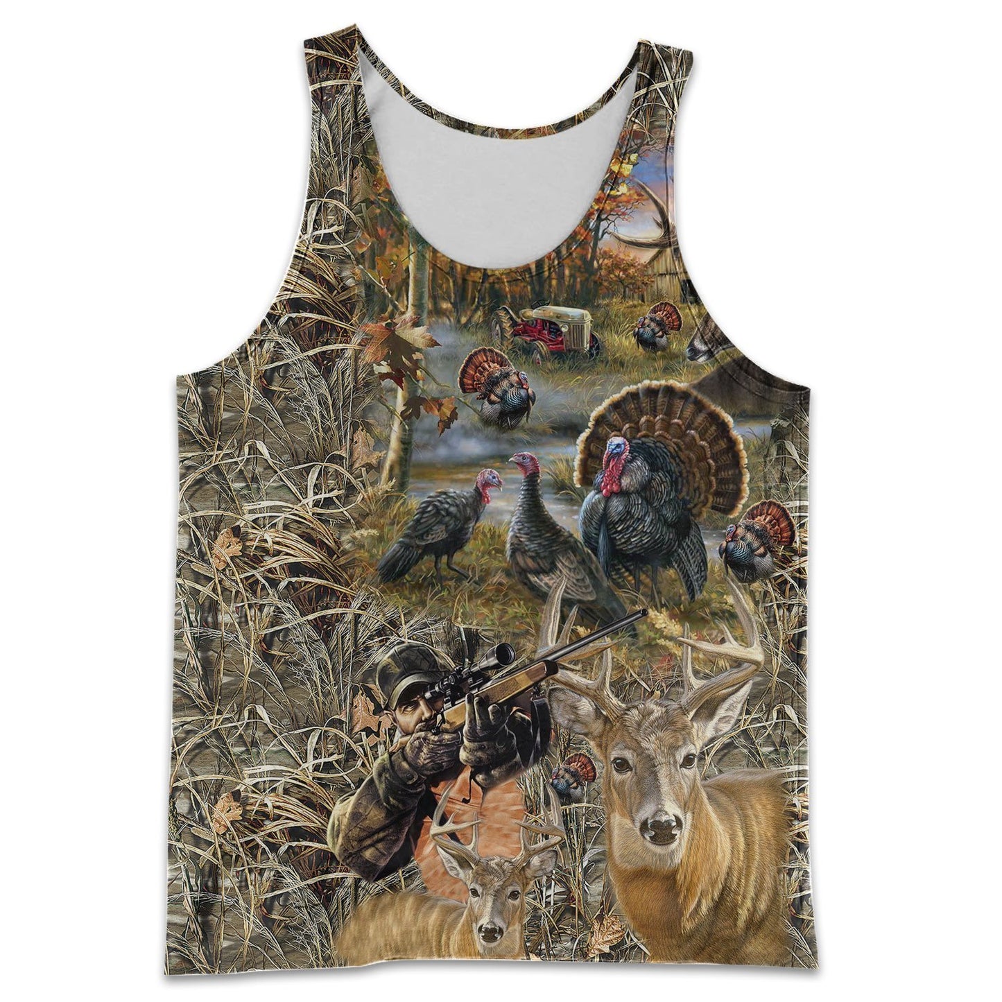 3D All Over Printed Reel Hunting Shirts-Apparel-HP Arts-Tank Top-S-Vibe Cosy™