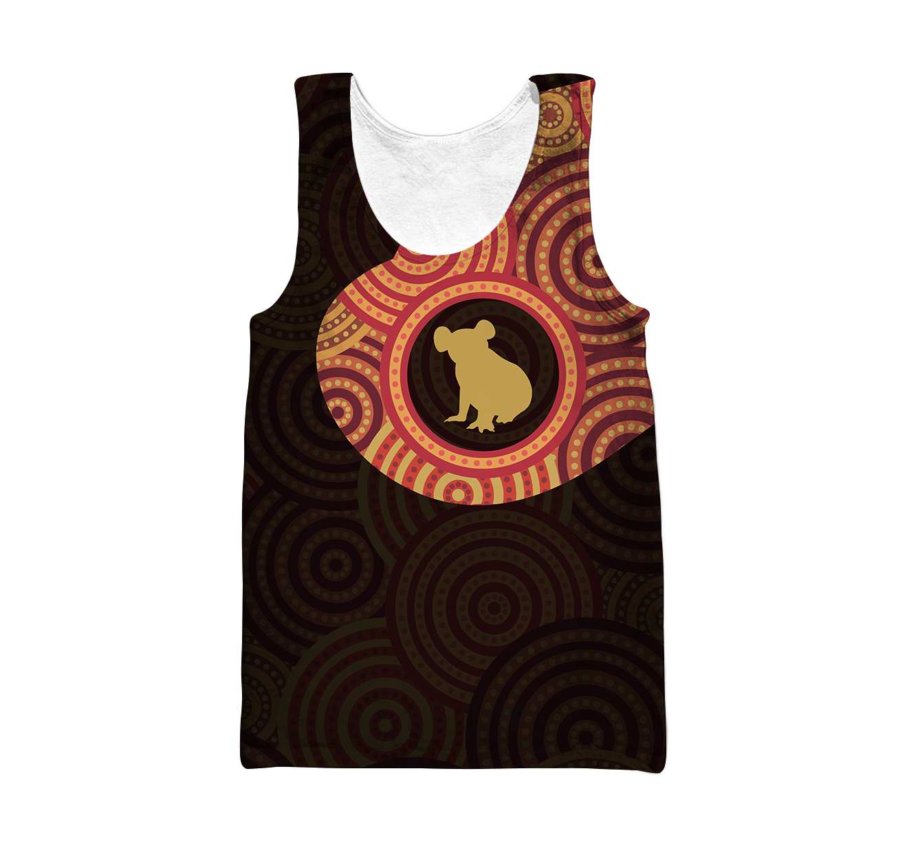 Australia In My Heart Aboriginal Tattoo Koala Hoodie Yellow AZ200201-Apparel-PL8386-Tank Top-S-Vibe Cosy™
