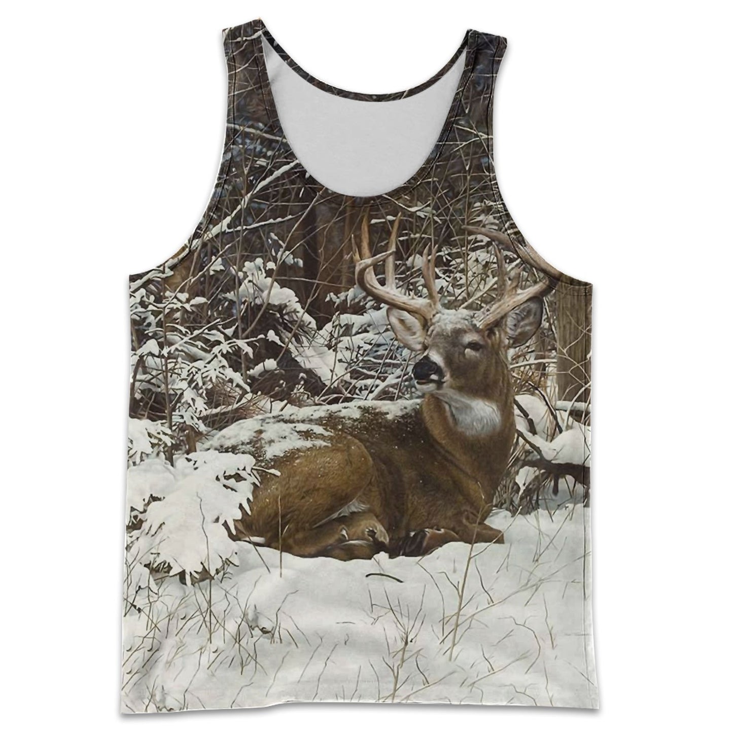 3D All Over Printed Winter Deer Shirts-Apparel-HP Arts-Tank Top-S-Vibe Cosy™