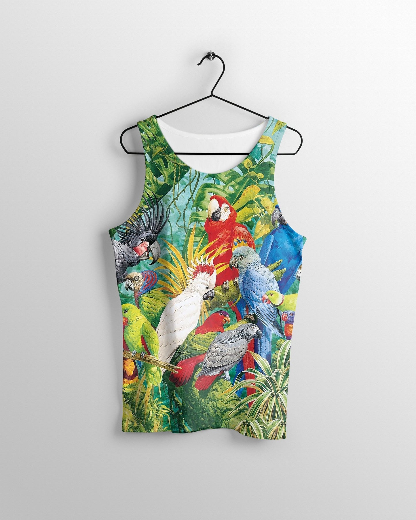 All Over Printed Parrots Shirts H214B-Apparel-HbArts-Tank top-S-Vibe Cosy™