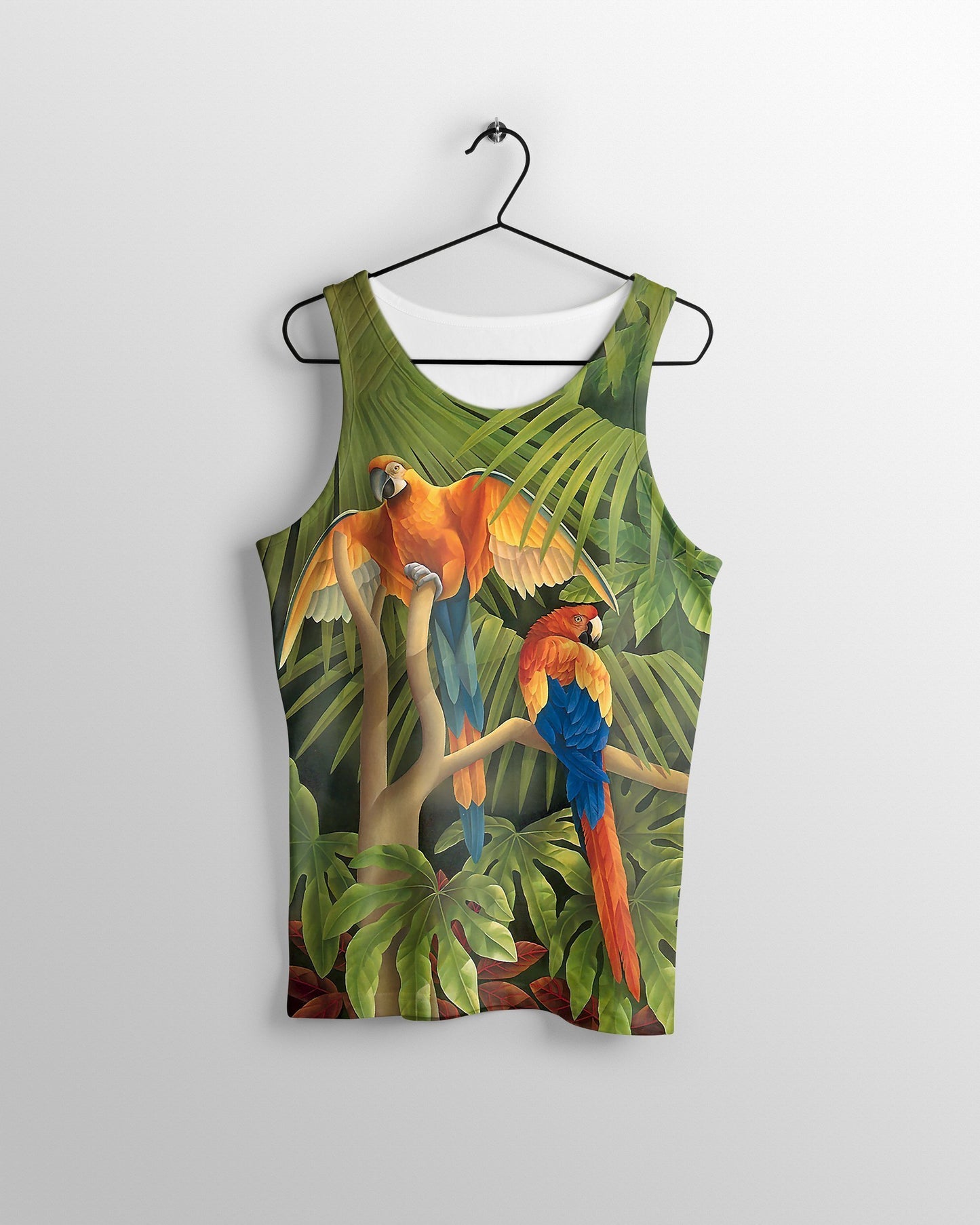 All Over Printed Parrots Shirts H252B-Apparel-HbArts-Tank top-S-Vibe Cosy™