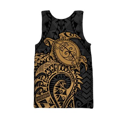 Samoa Polynesian Hoodie Gold Turtle Flowing 3d all over printed shirt and short for man and women AZ130201 PL-Apparel-PL8386-Hoodie-S-Vibe Cosy™