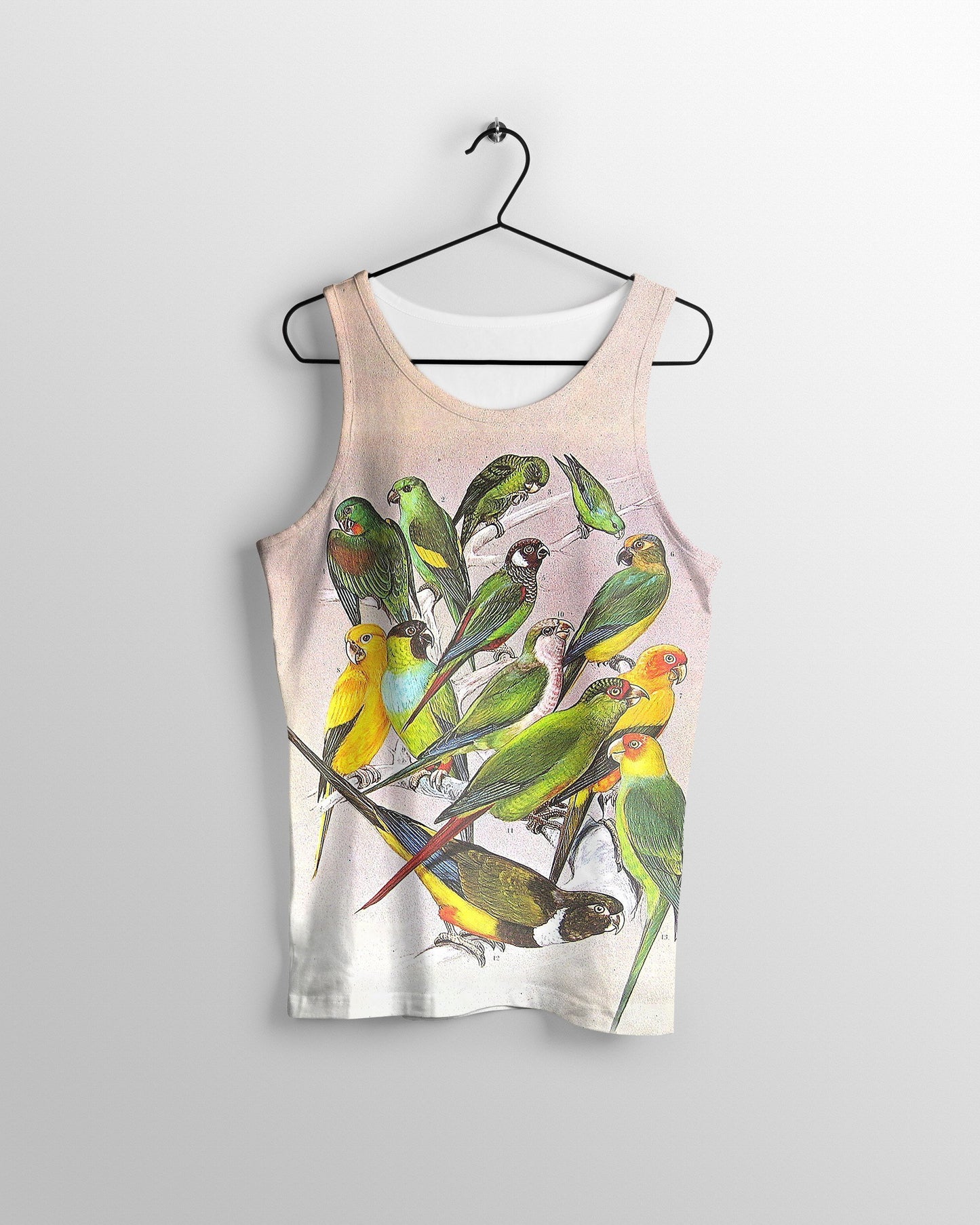 All Over Printed Parrots Shirts H234B-Apparel-HbArts-Tank top-S-Vibe Cosy™