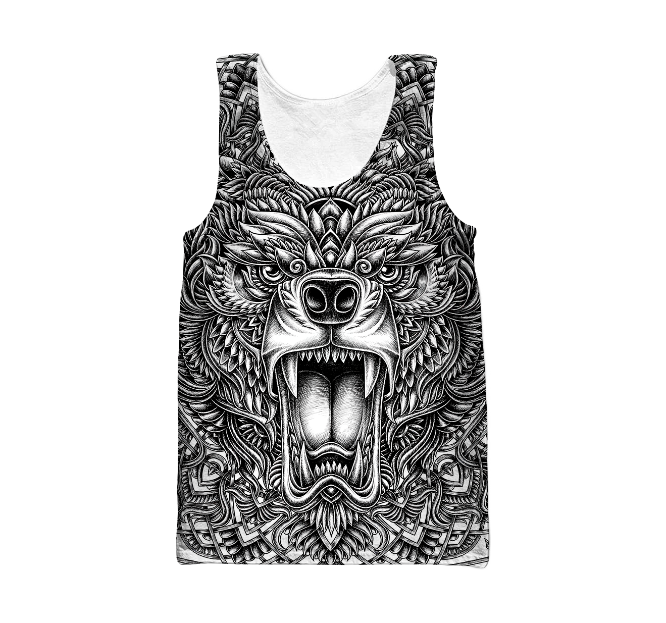 BEAR TATTOO 3D ALL OVER PRINTED SHIRTS FOR MEN AND WOMEN AZ071201 PL-Apparel-PL8386-Tanktop-S-Vibe Cosy™