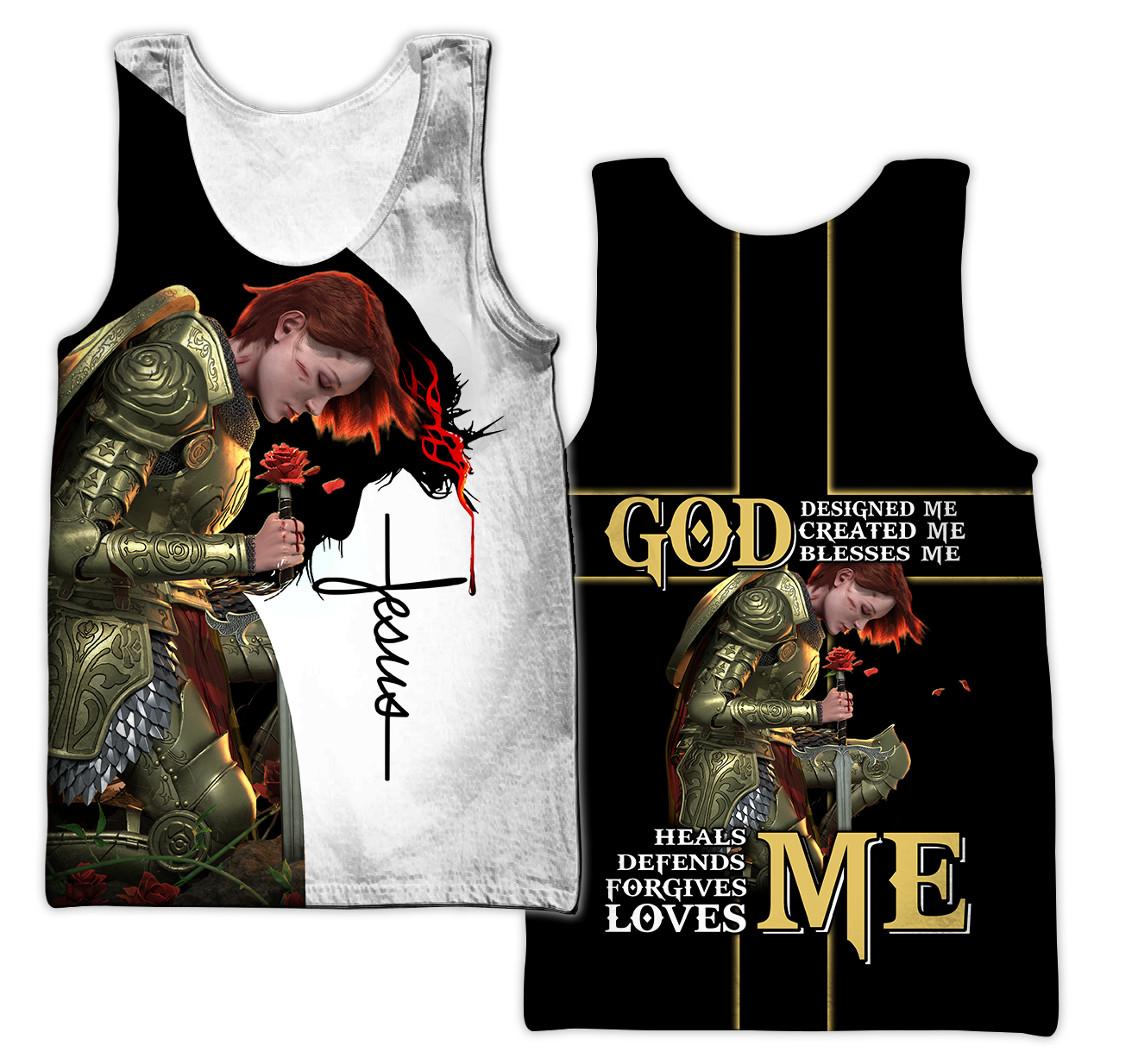 God Designed Me, Create Me, Blesses Me - 3D All Over Printed Shirts For Men and Women Pi250503-Apparel-TA-Tank Top-S-Vibe Cosy™