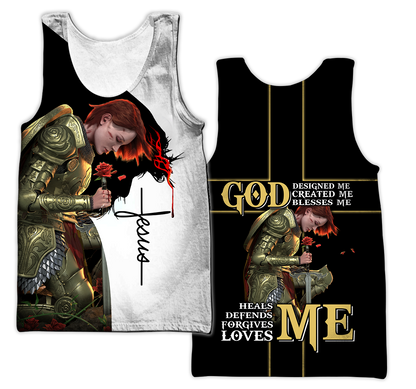 God Designed Me, Create Me, Blesses Me - 3D All Over Printed Shirts For Men and Women Pi250503-Apparel-TA-Tank Top-S-Vibe Cosy™