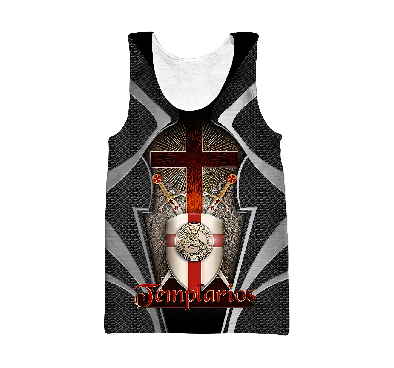 Premium Red Cross Shield Swords Knight Templar All Over Printed Shirts For Men And Women MEI