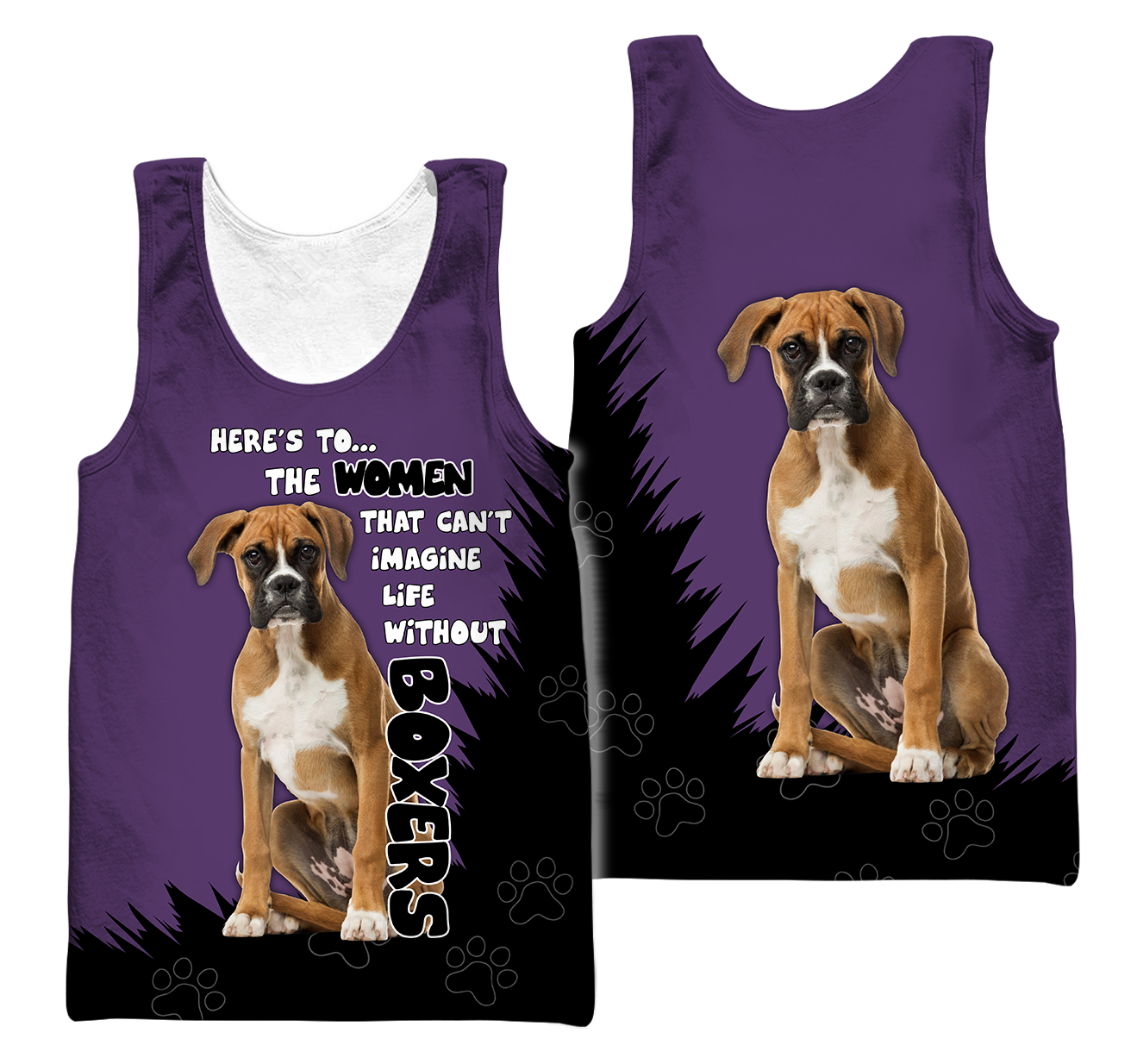 Dog Lover Boxer 3D Full Printed Shirt For Men And Women Pi281206-Apparel-MP-Women's Tank Top-S-Vibe Cosy™
