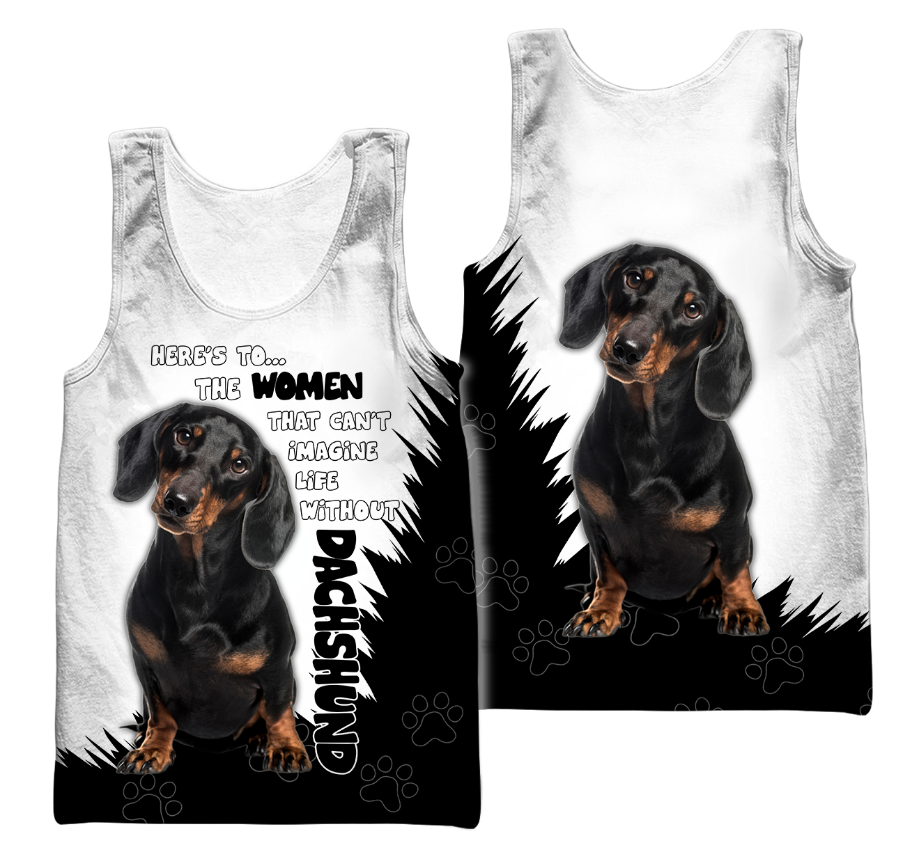 Dachshund Dog Lover 3D Full Printed Shirt For Men And Women Pi281209-Apparel-MP-Women's Tank Top-S-Vibe Cosy™
