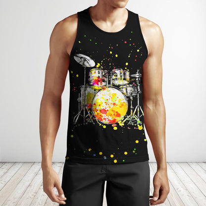 Drum music 3d hoodie shirt for men and women HG HAC23122-Apparel-HG-Men's tank top-S-Vibe Cosy™