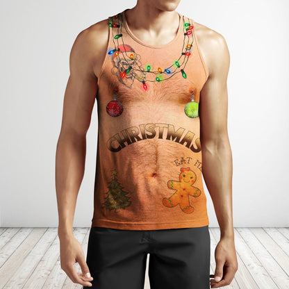 Real Skin Christmas Accessories All Over Printed Pi081001-Apparel-HP Arts-Men's Tank Top-S-Vibe Cosy™