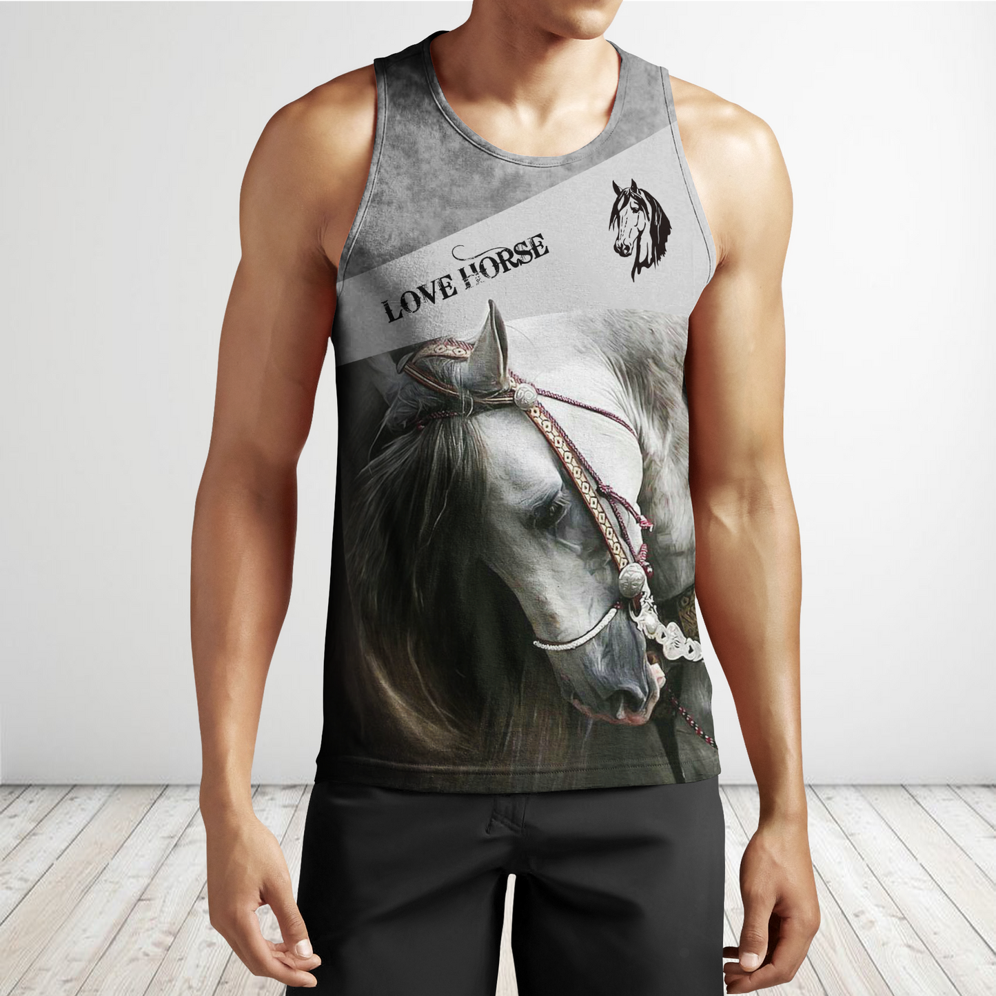 Beautiful Horse 3D All Over Printed shirt for Men and Women Pi070101-Apparel-MP-Tank Top-S-Vibe Cosy™
