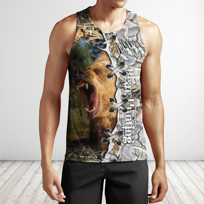 BEAR HUNTING CAMO 3D ALL OVER PRINTED SHIRTS FOR MEN AND WOMEN Pi061201 PL-Apparel-PL8386-Tanktop-S-Vibe Cosy™