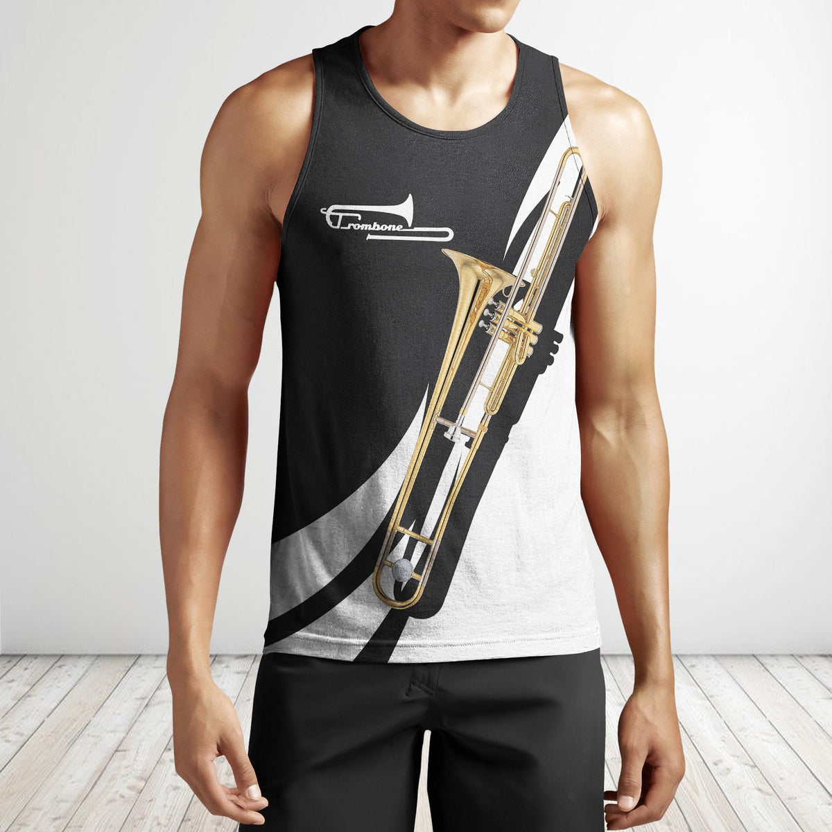 Trombone music 3d hoodie shirt for men and women HG HAC26122-Apparel-HG-Men's tank top-S-Vibe Cosy™