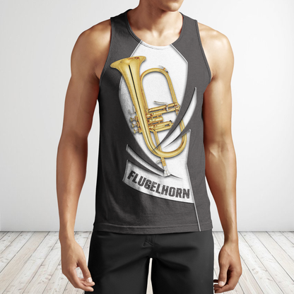 Flugelhorn music 3d hoodie shirt for men and women HG HAC260203-Apparel-HG-Men's tank top-S-Vibe Cosy™