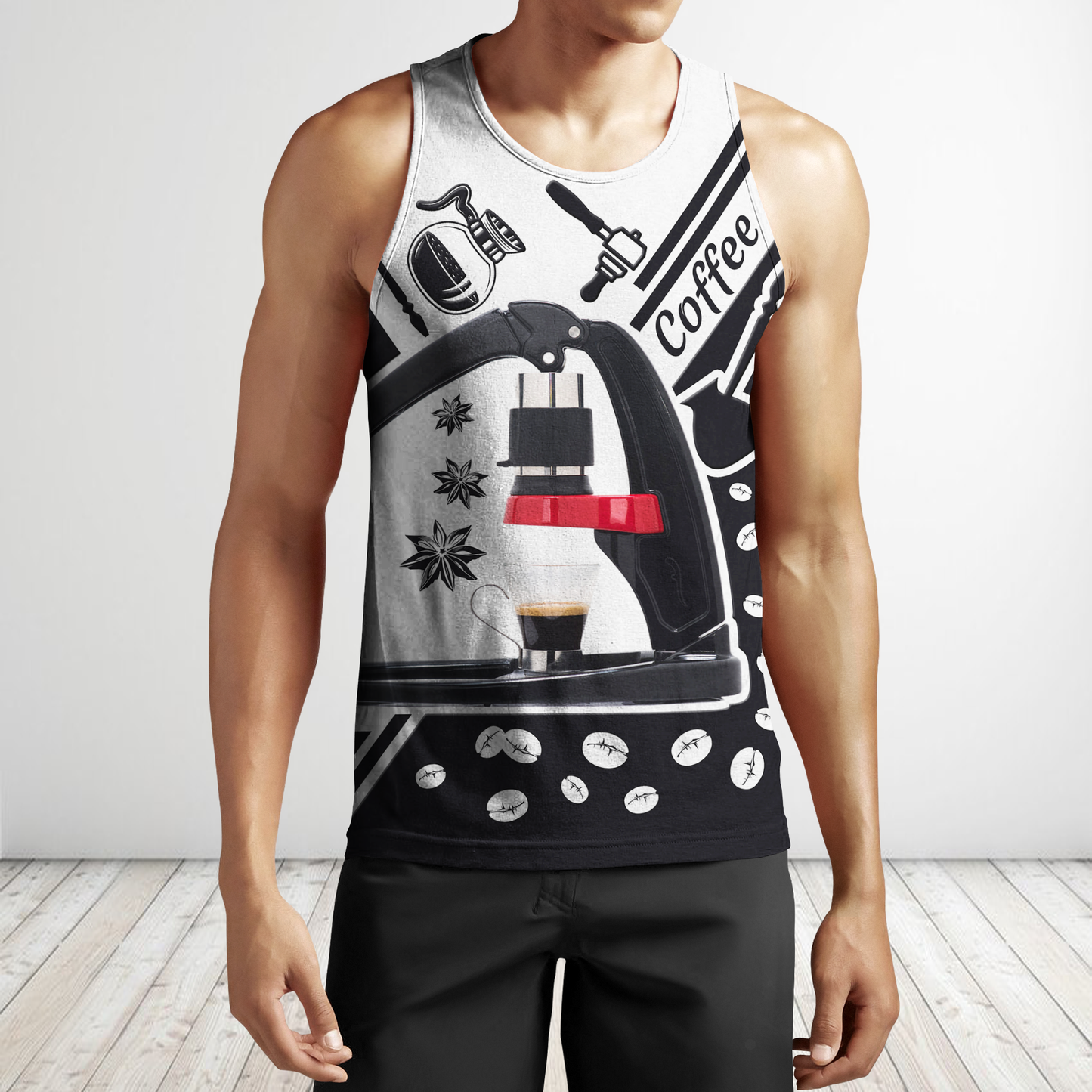 Flair Espresso Maker 3D All Over Printed Differences Between Types Of World Coffee Shirts and Shorts Pi241201 PL-Apparel-PL8386-Tanktop-S-Vibe Cosy™
