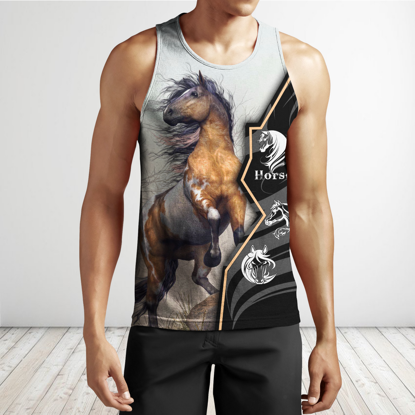 Beautiful Horse 3D All Over Printed shirt for Men and Women Pi040104-Apparel-MP-Tank Top-S-Vibe Cosy™