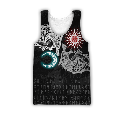 Ragnarok Monsters Sköll and Hati 3D All Over Print Hoodie