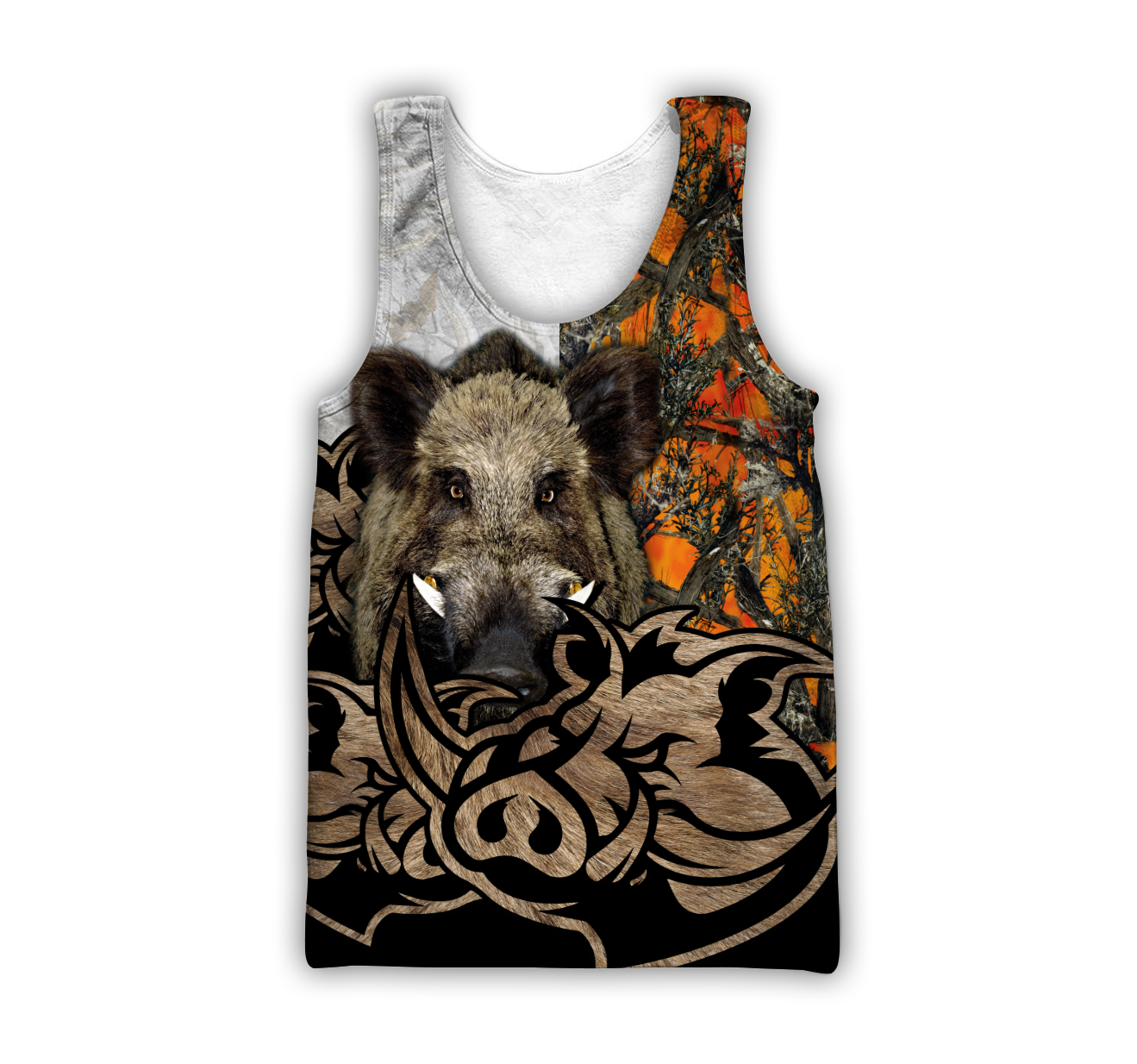 Boar Hunter Oreange Camo 3D All Over Print  Hoodie DL20102003