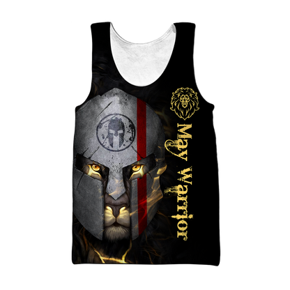 May Spartan Lion Warrior 3D All Over Printed Unisex Shirts
