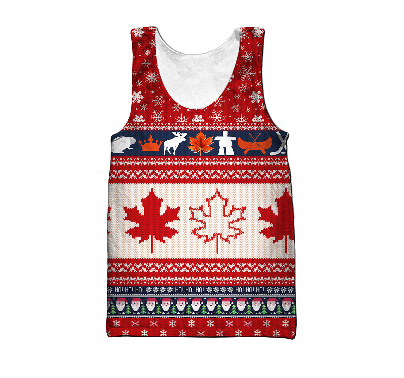 Christmas CANADA Maple Leaf Pi181001-Apparel-NNK-Tank Top-S-Vibe Cosy™