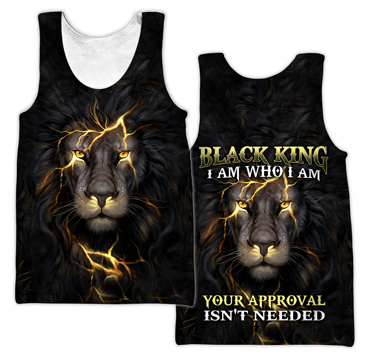 Black King-I Am Who I Am Christian Cross 3D All Over Printed Shirts For Men and Women Pi11062002-Apparel-TA-Hoodie-S-Vibe Cosy™