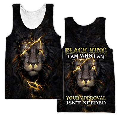 Black King-I Am Who I Am Christian Cross 3D All Over Printed Shirts For Men and Women Pi11062002-Apparel-TA-Hoodie-S-Vibe Cosy™
