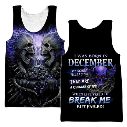 December Guy Skull 3D All Over Printed Shirts Pi24102012ST