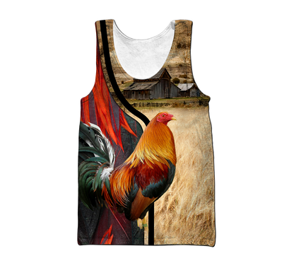 Premium Rooster 3D All Over Printed Unisex Shirts