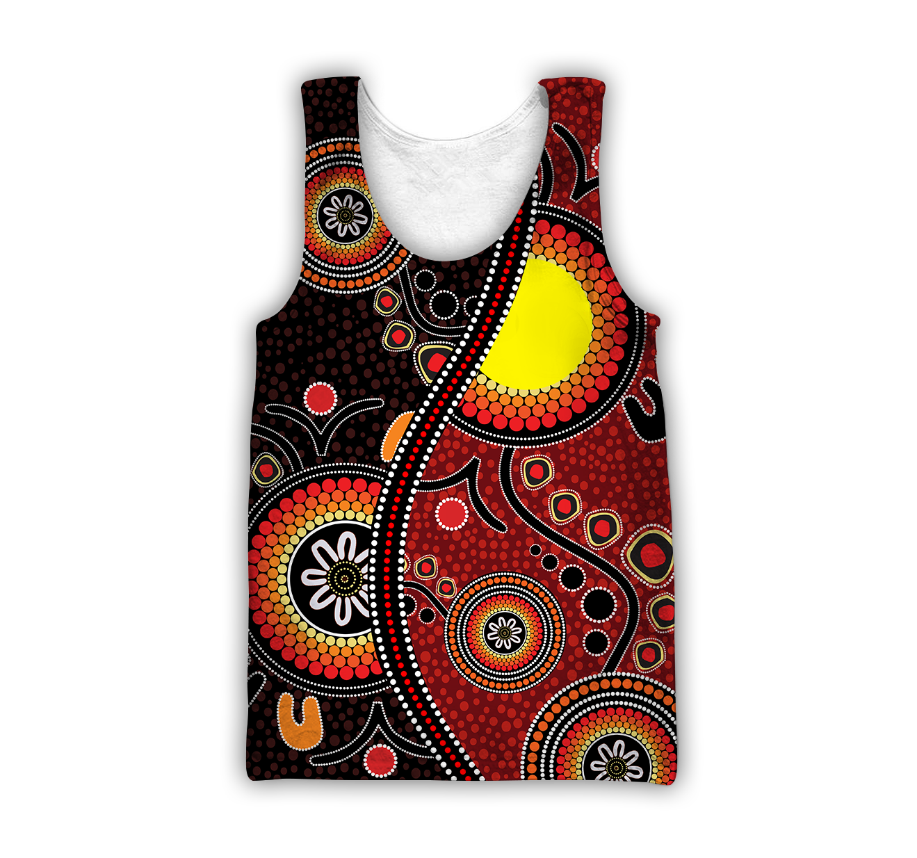 Aboriginal Australia Flag Dot Painting Art Shirt For Men And Women