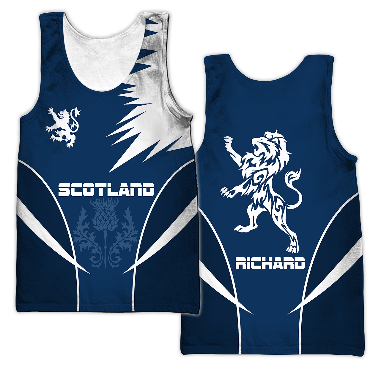 Scottish Rampant Lion Active Special Hoodie (Customize)-Apparel-PL8386-Tank Top-S-Vibe Cosy™