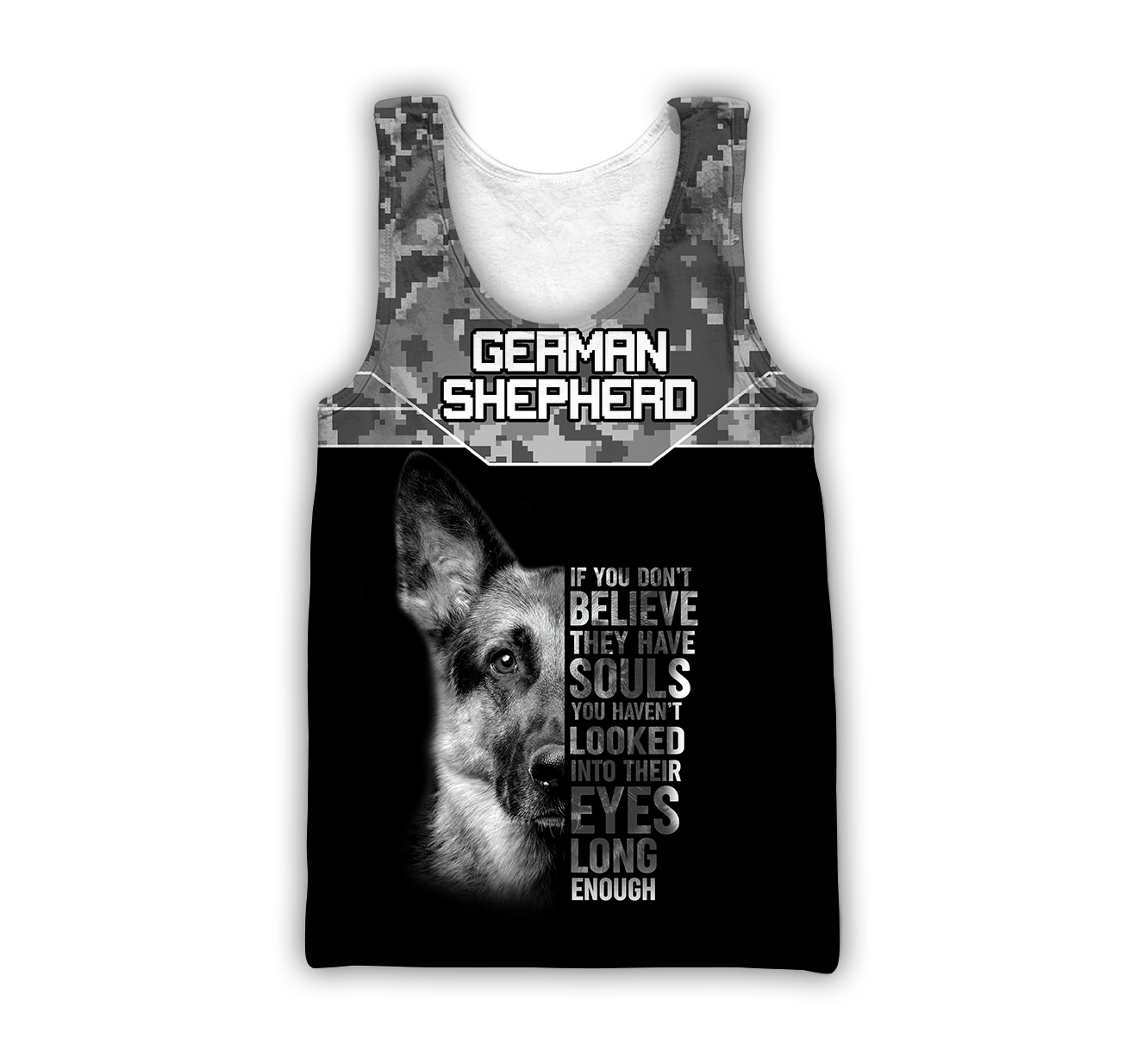 3D German Shepherd Camo Unisex Shirts TR2110205