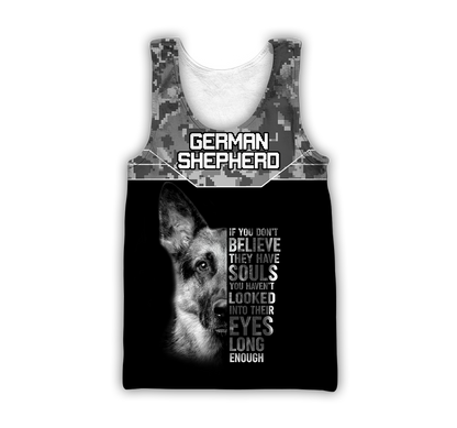 3D German Shepherd Camo Unisex Shirts TR2110205