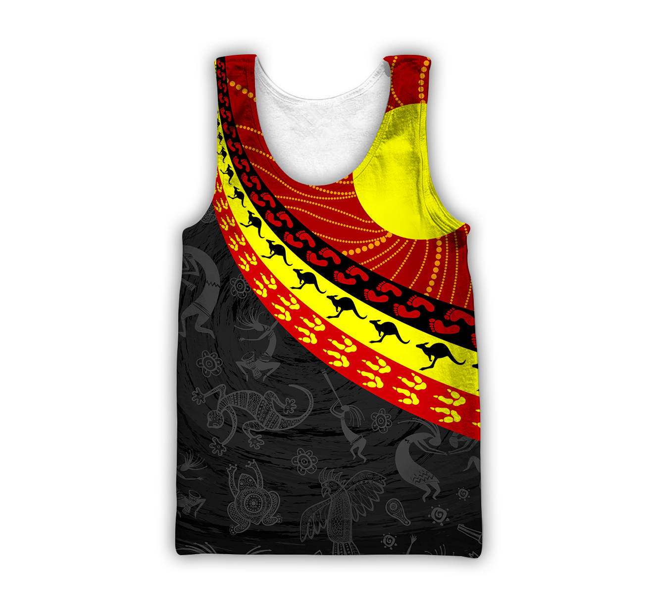 Aboriginal Indigenous Flag Circle Dot Painting Shirt For Men And Women