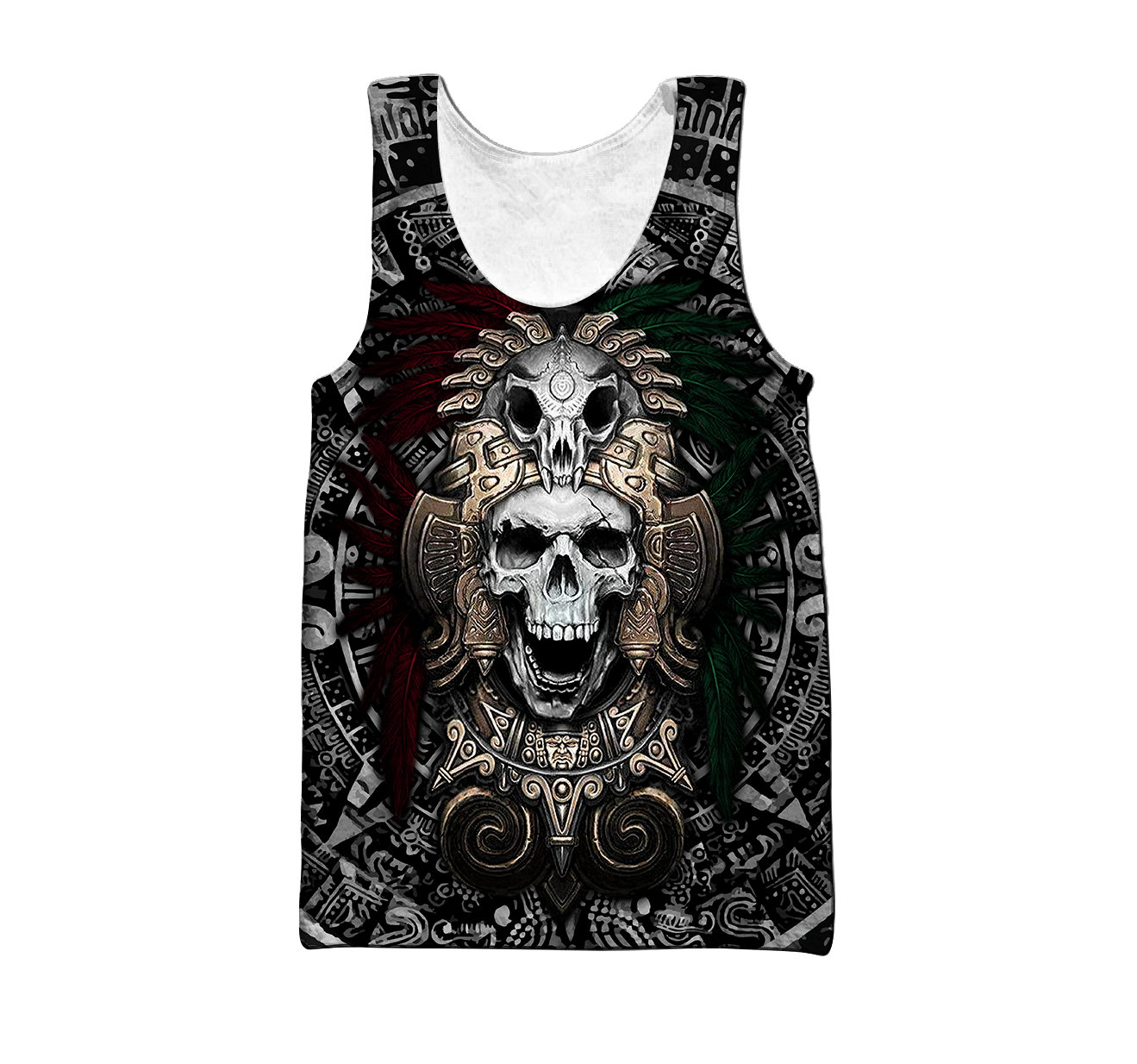 Aztec Skull By ML-Apparel-ML-Tank Top-S-Vibe Cosy™