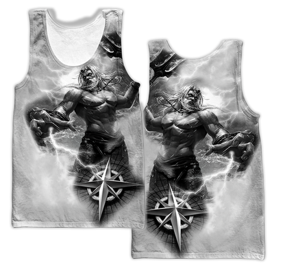 Poseidon Tattoo 3D All Over Printed Shirts HAC040601-Apparel-MP-Tank Top-S-Vibe Cosy™