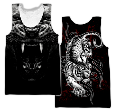 Tattoo White Tiger  3D All Over Printed Unisex Shirts