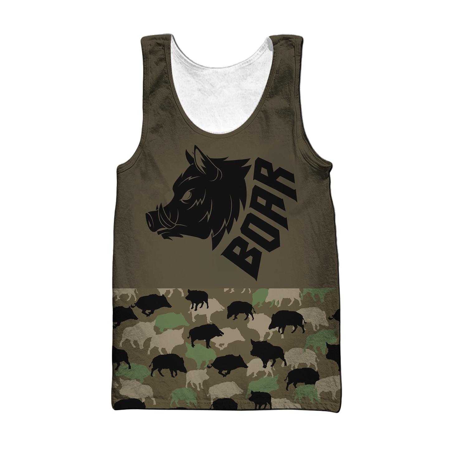 Boar Hunting Dark Green Camo 3D All Over Print  Hoodie