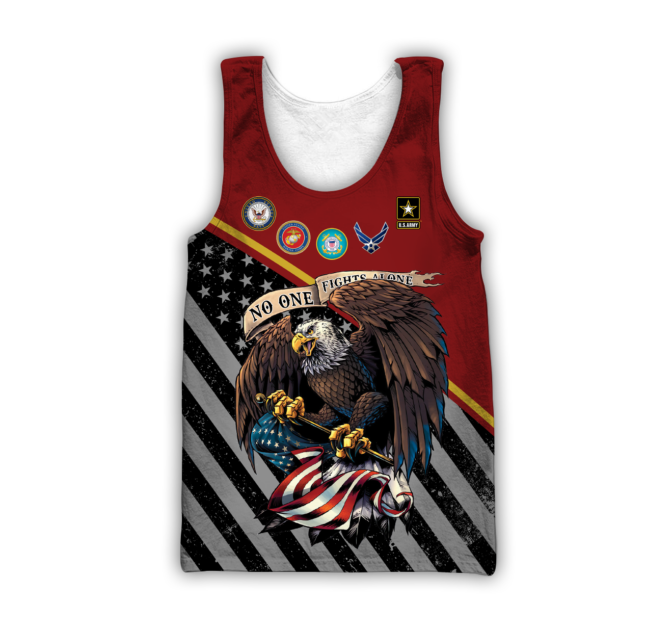 US Veteran No one fights alone shirts for men and women TR2505201S-Apparel-Huyencass-Tank Top-S-Vibe Cosy™