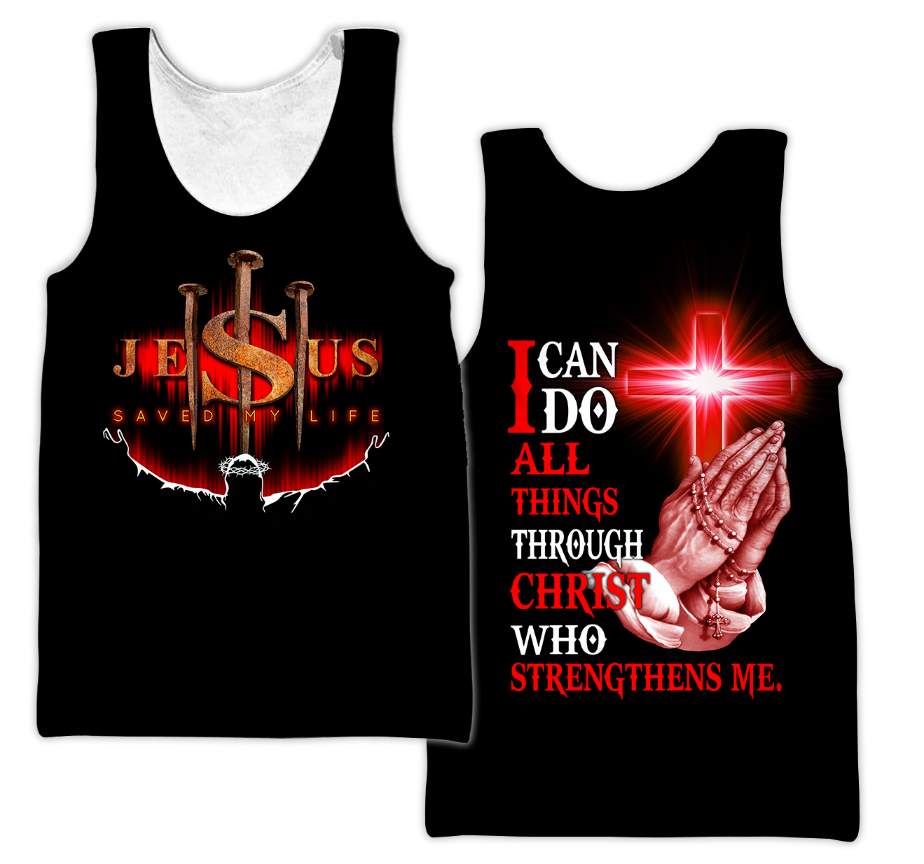 Jesus Save My Life 3D All Over Printed Shirts For Men and Women Pi12062002-Apparel-TA-Tank Top-S-Vibe Cosy™