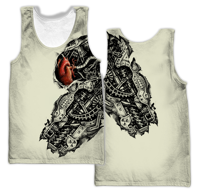 Mechanic Metal Tattoo 3D All Over Printed Shirts HAC180502-Apparel-MP-Tank Top-S-Vibe Cosy™
