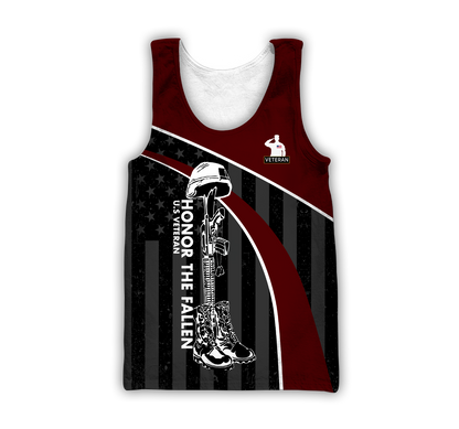 Veteran Honor the fallen 3d all over printed shirts for men and women TR1905206S-Apparel-Huyencass-Tank Top-S-Vibe Cosy™