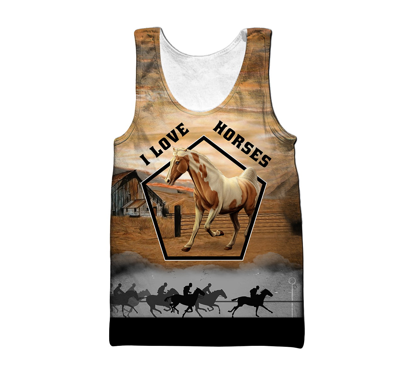 Beautiful Horse 3D All Over Printed shirt for Men and Women Pi080103-Apparel-NNK-Tank Top-S-Vibe Cosy™