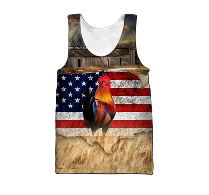 Premium Rooster 3D All Over Printed Unisex Shirts